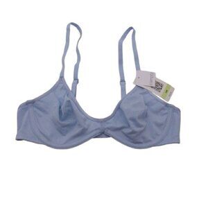 NEW b.tempt'd by Wacoal Cotton To A Tee Scoop Underwire Bra Blue Size 34B 951272